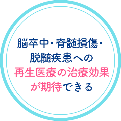 再生医療の治療効果が期待できる