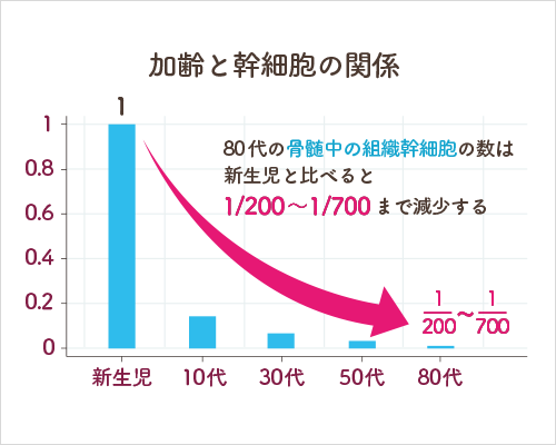 再生医療 骨髄由来幹細胞点滴　自分の体を治す力＝幹細胞の数